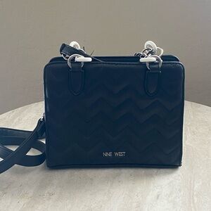 Nine West Black Chevron Crossbody Bag